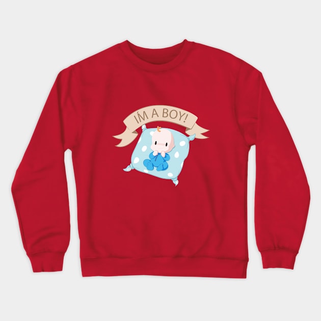 I'm A Boy Crewneck Sweatshirt by Mako Design 